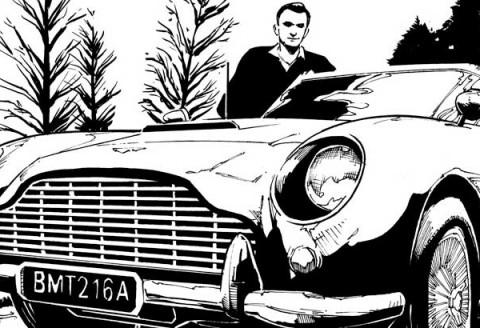 Commissioned Artwork : James Bond Aston Martin